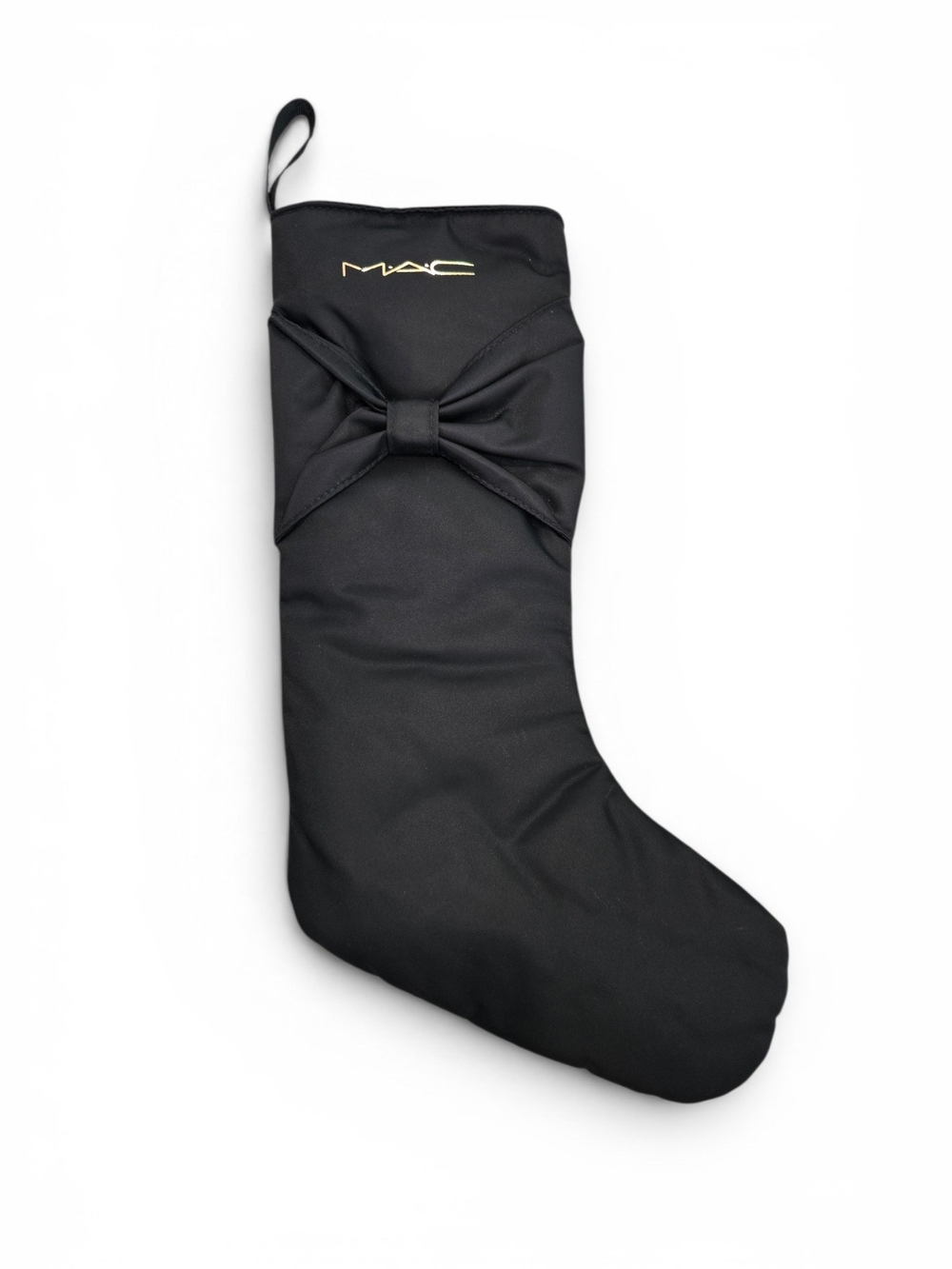 MAC 2022 Black Satin Bow Stocking